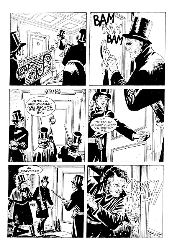 Tavola tratta dal numero 19 Tavola tratta dal numero 19<br>disegni di Alessia Fattore e Maurizio Di Vincenzo<br><i>(c) 2014 Sergio Bonelli Editore</i>