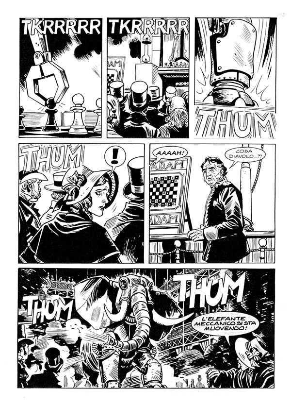 Tavola tratta dal numero 19 Tavola tratta dal numero 19<br>disegni di Alessia Fattore e Maurizio Di Vincenzo<br><i>(c) 2014 Sergio Bonelli Editore</i>