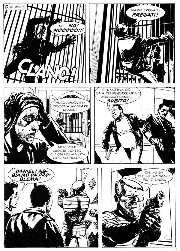 Tavola tratta dal numero 20 Tavola tratta dal numero 20<br>disegni di Daniele Caluri<br><i>(c) 2014 Sergio Bonelli Editore</i>