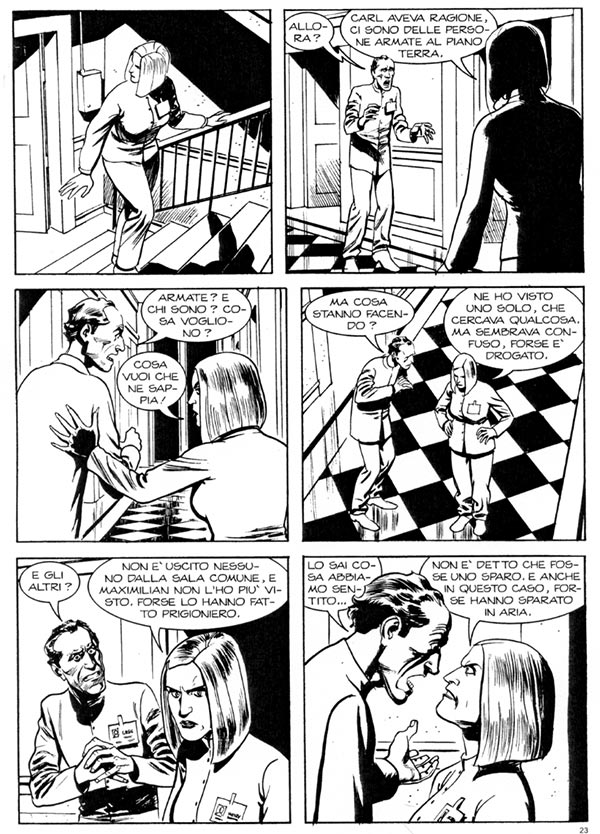 Tavola tratta dal numero 20<br>disegni di Daniele Caluri<br><i>(c) 2014 Sergio Bonelli Editore</i>
