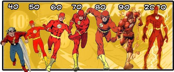 L’evoluzione di Flash L’evoluzione di Flash<br><i>(c) DC Comics</i>