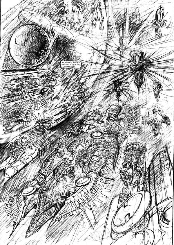 Tavola tratta da Tenebre volume 1 - matite Tavola tratta da Tenebre volume 1 - matite<br>disegni di Giuseppe Ricciardi<br><i>(c) 2014 Mondadori Comics</i>