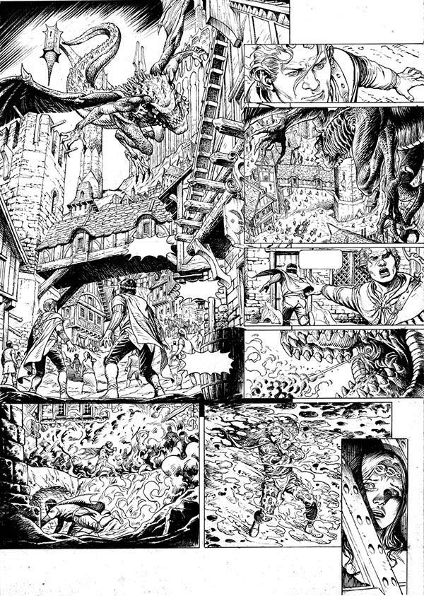 Tavola tratta da Tenebre volume 1 - china<br>disegni di Giuseppe Ricciardi<br><i>(c) 2014 Mondadori Comics</i>
