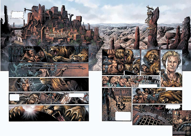 Tavola doppia tratta da Tenebre volume 1 Tavola doppia tratta da Tenebre volume 1<br>disegni e colori di Giuseppe Ricciardi<br><i>(c) 2014 Mondadori Comics</i>