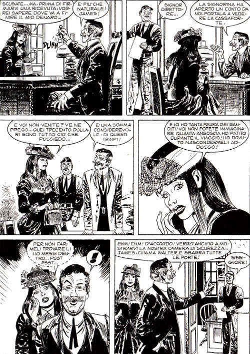 Dallas all'opera Dallas all'opera<br>Tex 642, pag.34 - Disegni di Alfonso Font<br><i>(c) 2014 Sergio Bonelli Editore</i>