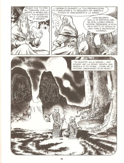Il momento dell'investitura di Dragonero Il momento dell'investitura di Dragonero<br>Dragonero n.5, pag.89, tavola di Gianluca Pagliarani<br><i>(c) 2013 Sergio Bonelli editore</i>