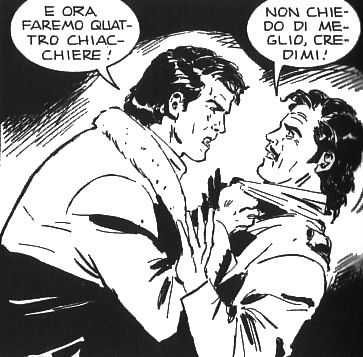 Il momentaneo faccia a faccia con Dexter<br>disegni di Giuseppe Prisco, Zagor n.583, pag.30<br><i>(c) 2014 Sergio Bonelli Editore</i>