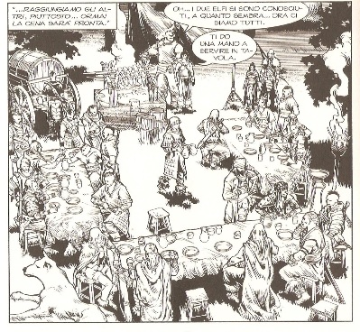 Il raduno degli Scout Il raduno degli Scout<br>Vignetta di G.Pagliarani, Dragonero n.5, pag.56<br><i>(c) 2013 Sergio Bonelli editore</i>