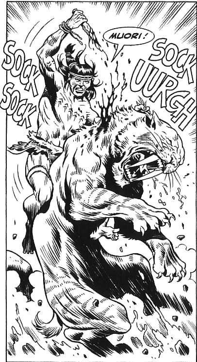 Whi-Koah in azione<br>disegni degli Esposito Bros, Maxi Zagor n.22, pag.204<br><i>(c) 2014 Sergio Bonelli Editore</i>