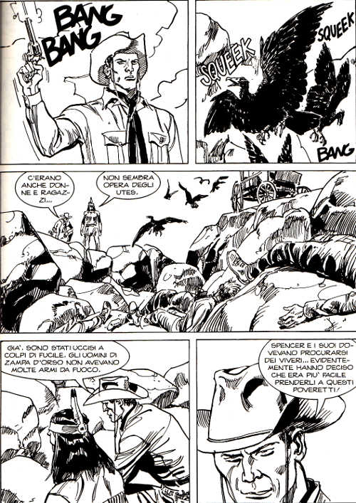 Testimoni di un massacro Testimoni di un massacro<br>Maxi Tex 18, pag.127 - Tavola di Roberto Diso<br><i>(c) 2014 Sergio Bonelli Editore</i>