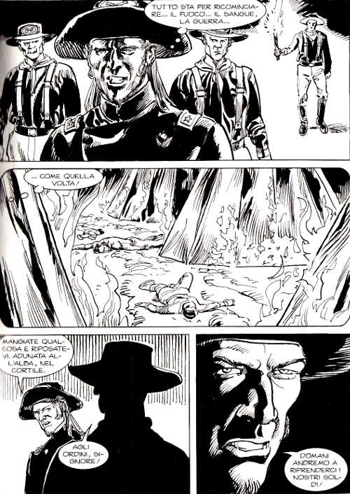 Il capitano Spencer, tra rimorso e realismo Il capitano Spencer, tra rimorso e realismo<br>Maxi Tex 18, pag.221 - Tavola di Roberto Diso<br><i>(c) 2014 Sergio Bonelli Editore</i>