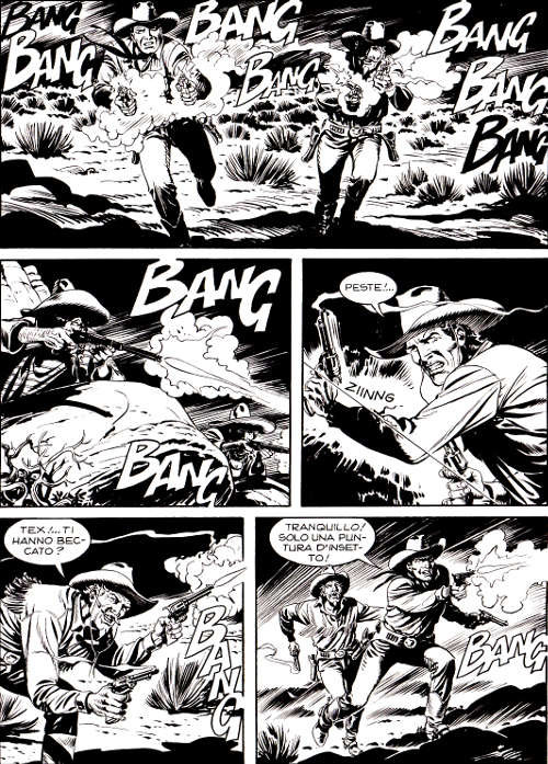 Invulnerabili... o quasi<br>Tex 648, pag.86 - Tavola di Giovanni Bruzzo<br><i>(c) 2014 Sergio Bonelli Editore</i>