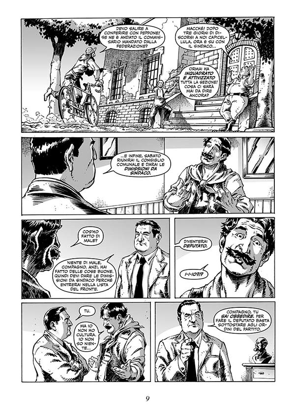 Don Camillo Volume 8 - tavola 9<br>disegni di Roberto "Dakar" Meli<br><i>(c) 2014 ReNoir</i>