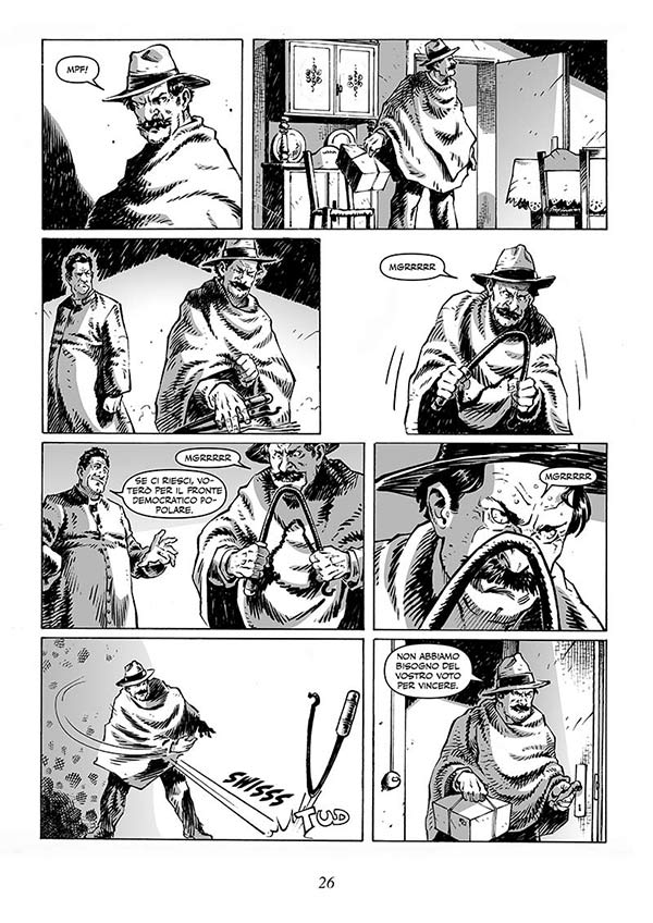 Don Camillo Volume 8 - tavola 26<br>disegni di Roberto "Dakar" Meli<br><i>(c) 2014 ReNoir</i>
