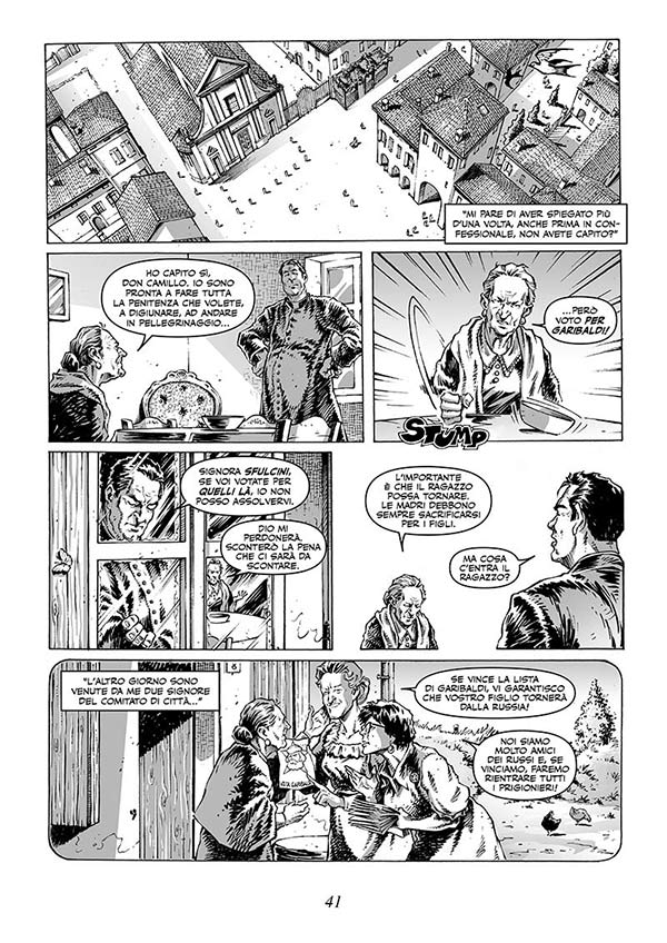 Don Camillo Volume 8 - tavola 41<br>disegni di Roberto "Dakar" Meli<br><i>(c) 2014 ReNoir</i>