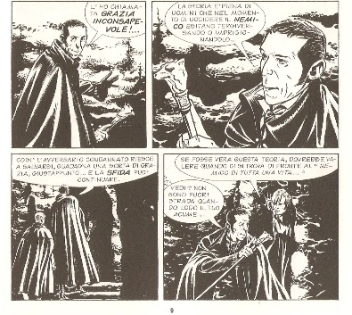 I segreti della narrazione seriale per Mercurio Loi<br>Tavola di Matteo Mosca, pag.9<br><i>(c) 2015 Sergio Bonelli editore</i>