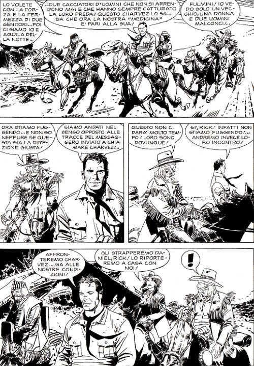 Tex... e i suoi pards<br>Tex 653, pag.79 - Tavola di Corrado Mastantuono<br><i>(c) 2015 Sergio Bonelli Editore</i>