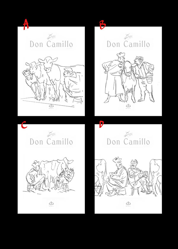 Don Camillo Volume 9 - Bozze Cover<br>disegni di Ennio Bufi<br><i>(c) 2015 ReNoir</i>