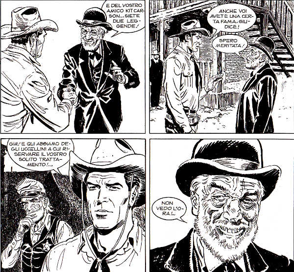 Impicca più in alto... il collo di una bottiglia?<br>Tex 655, pag.34 - Disegni di Leomacs<br><i>(c) 2015 Sergio Bonelli Editore</i>