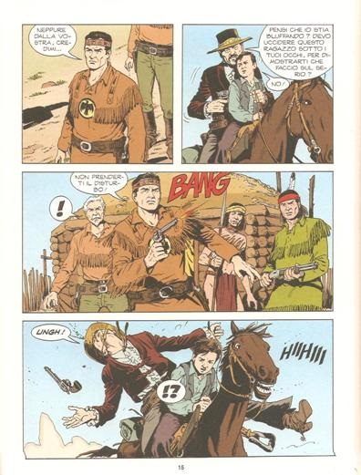 Tex in azione<br>Tavola di Pasquale Del Vecchio, pag.15<br><i>(c) 2015 Sergio Bonelli editore</i>