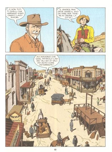 Arrivo a Serenity<br>Tavola di Pasquale Del Vecchio, pag.53<br><i>(c) 2015 Sergio Bonelli editore</i>