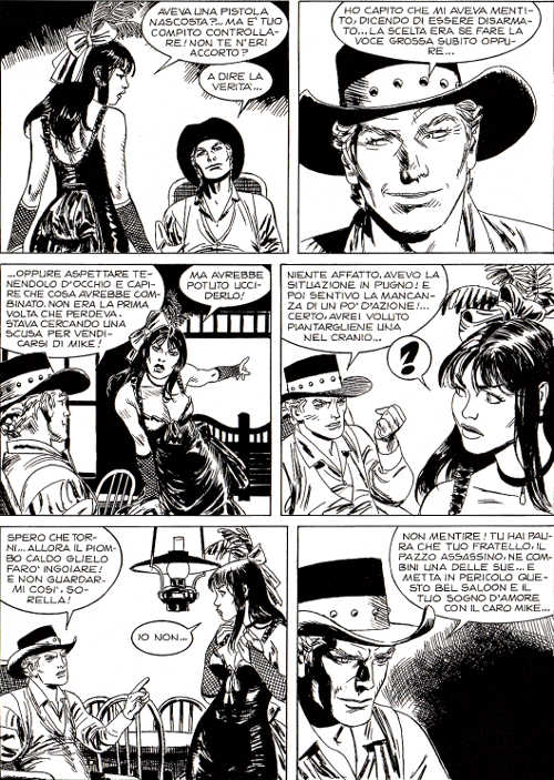 Piccoli screzi tra fratello e sorella<br>Tex 658, pag.18 - Tavola di Alfonso Font<br><i>(c) 2015 Sergio Bonelli Editore</i>