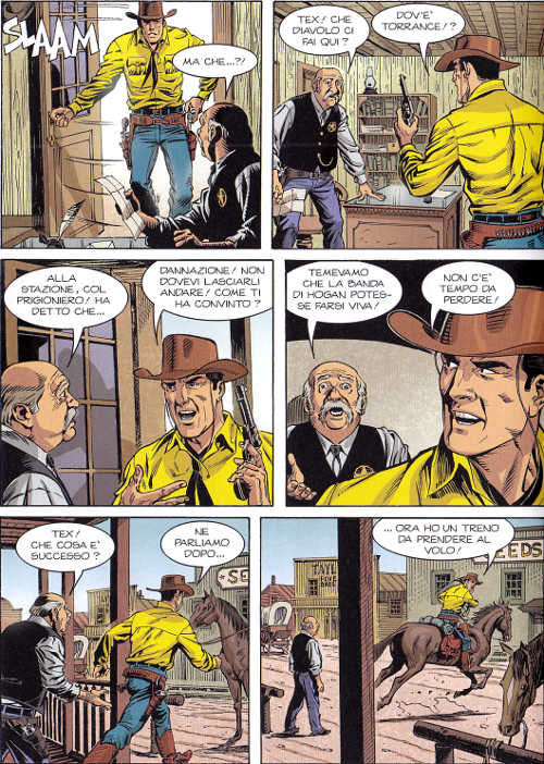 Tex o West&Soda?<br>Color Tex 8, pag.90 - Tavola di Luigi simeoni<br><i>(c) 2015 Sergio Bonelli Editore</i>