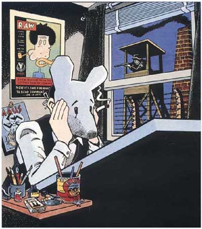 Art Spiegelman al lavoro<br><i>(c) aventi diritto</i>