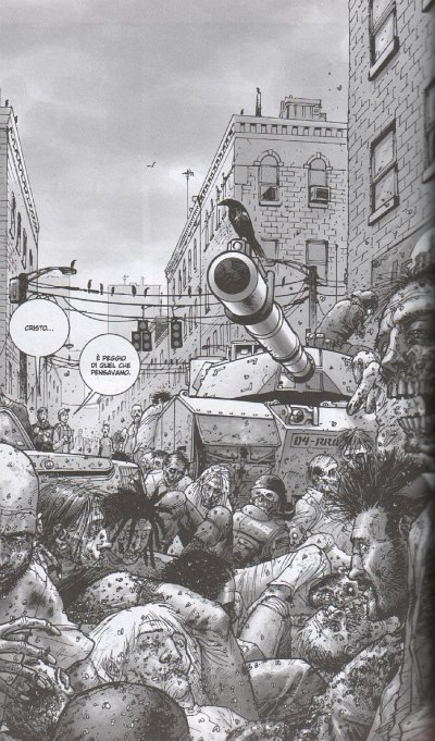 "Quando all'inferno non ci sar� pi� posto, i morti cammineranno sulla Terra"<br>Pag. 86<br><i>(c) 2005 Robert Kirkman (c) 2005 gruppo Saldatori Snc</i>