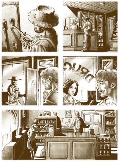 Entangled<br>disegni di Michele Cropera - colori di Matteo mosca<br><i>(c) Ade Capone, Michele Cropera, Matteo Mosca & Narwain</i>
