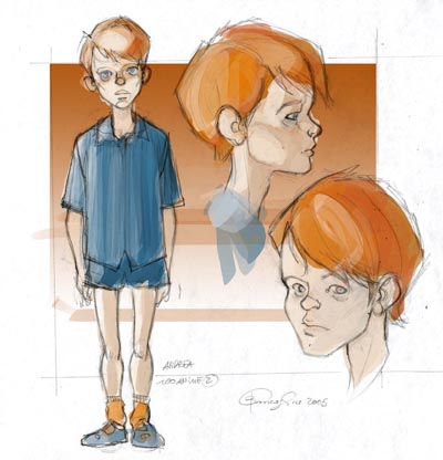 Prove personaggi - Andrea Castelli Prove personaggi - Andrea Castelli<br>disegni di Alfio Buscaglia<br><i>(c) 2006 Delcourt</i>