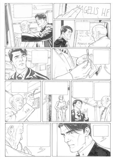 Tavola 5<br>disegni di Andrea Mutti<br><i>(c) 2006 Richard Malka , Andrea Mutti / Editions Vents d'Ouest</i>