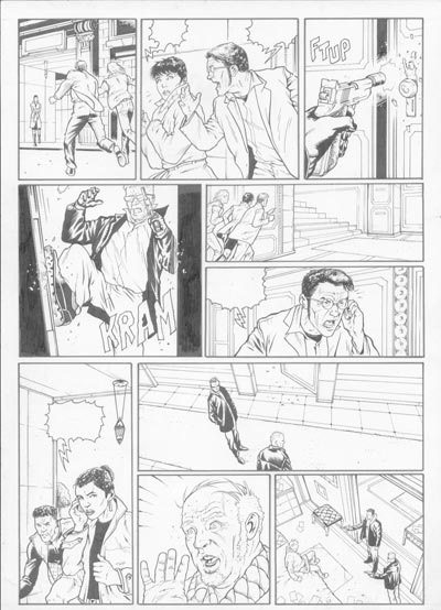Tavola 7 - approvata<br>disegni di Andrea Mutti<br><i>(c) 2006 Richard Malka , Andrea Mutti / Editions Vents d'Ouest</i>