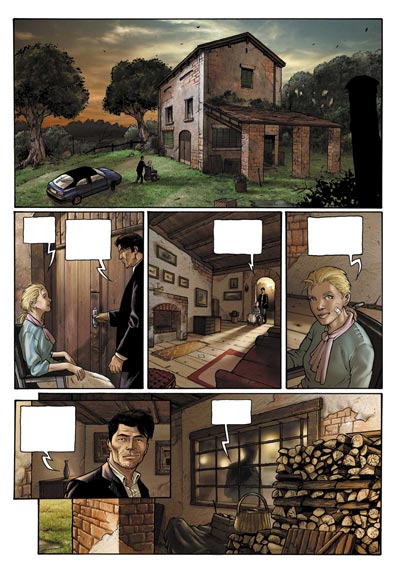 Tavola 31<br>disegni di Andrea Mutti - Colori di Luca Malisan<br><i>(c) 2006 Richard Malka , Andrea Mutti / Editions Vents d'Ouest</i>