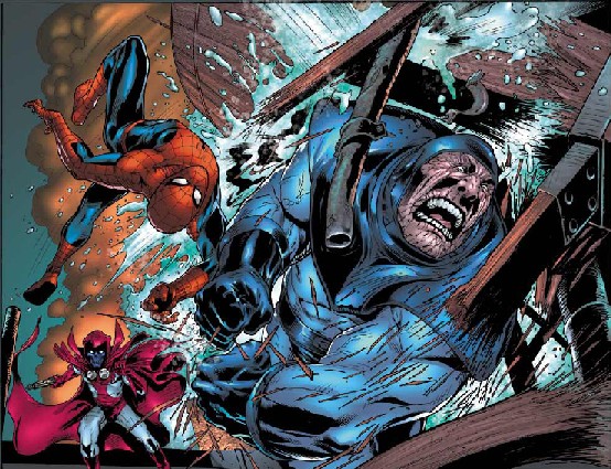 Situazione disperata! Situazione disperata!<br>Spider-Man: Breakout! #2 Tavole 1 e 2 <br><i>(c) 2005 Marvel Comisc / Panini Comics</i>