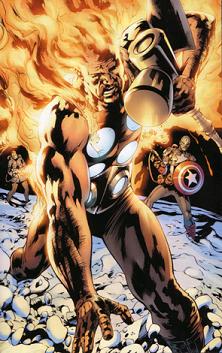 Fuoco e ghiaccio! Fuoco e ghiaccio!<br>Ultimates v. 2 #5 Tavola 2<br><i>(c) 2005 Marvel Comics / Panini Comics</i>