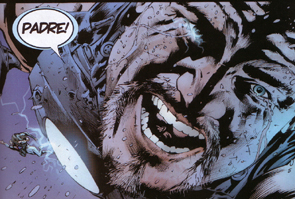 PADRE! PADRE!<br>Ultimates v. 2 #5 Tavola 16<br><i>(c) 2005 Marvel Comics / Panini Comics</i>