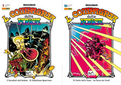 La compagnia della forca<br>le copertine del primo e dell'ultimo volume<br><i>(c) aventi diritto</i>
