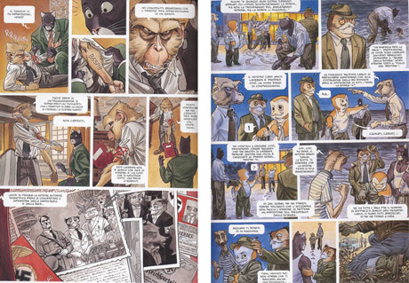 Blacksad<br>due tavole della serie<br><i>(c) aventi diritto</i>